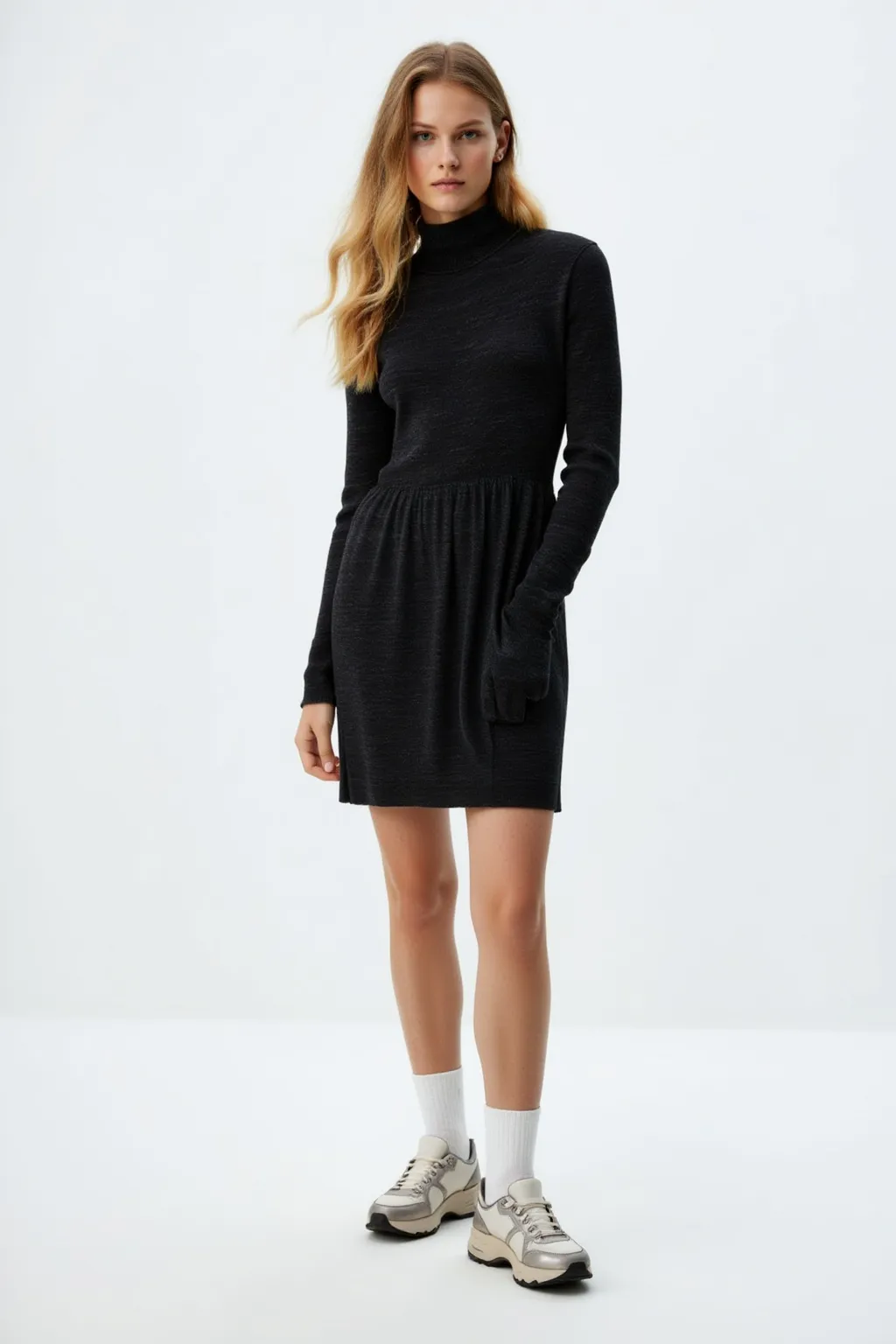 Sheath Black Cropped Dress