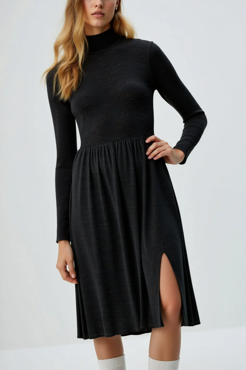 Sheath Black Cropped Dress