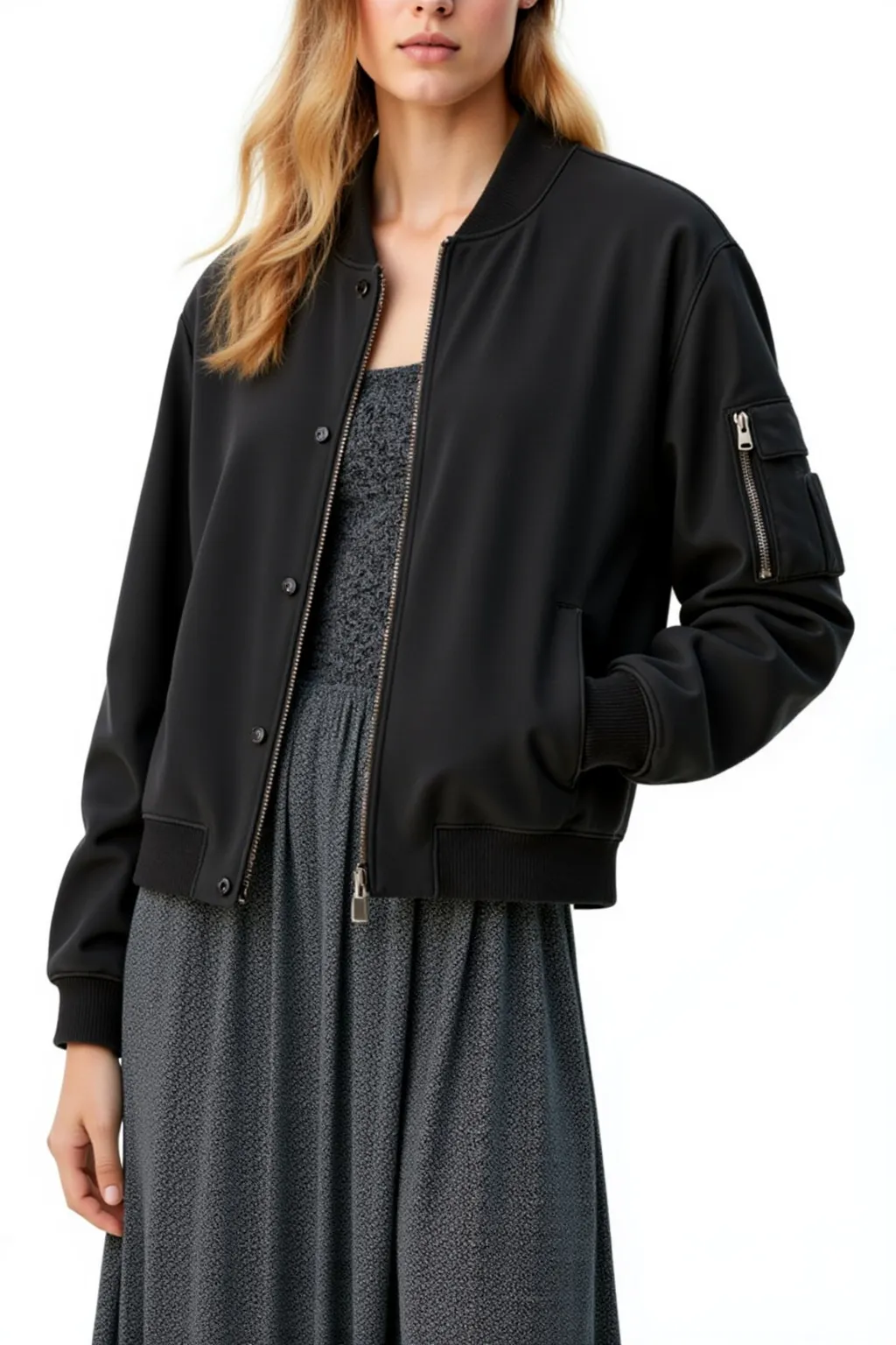 Black Metal Lock Jacket