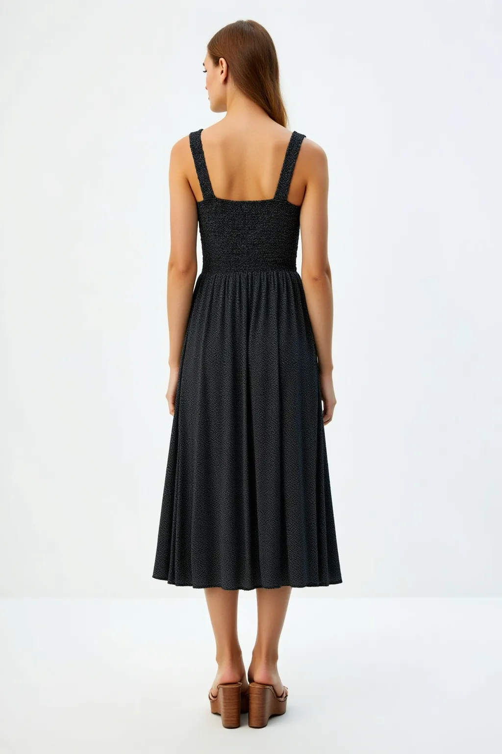 Apron Black Long Dress