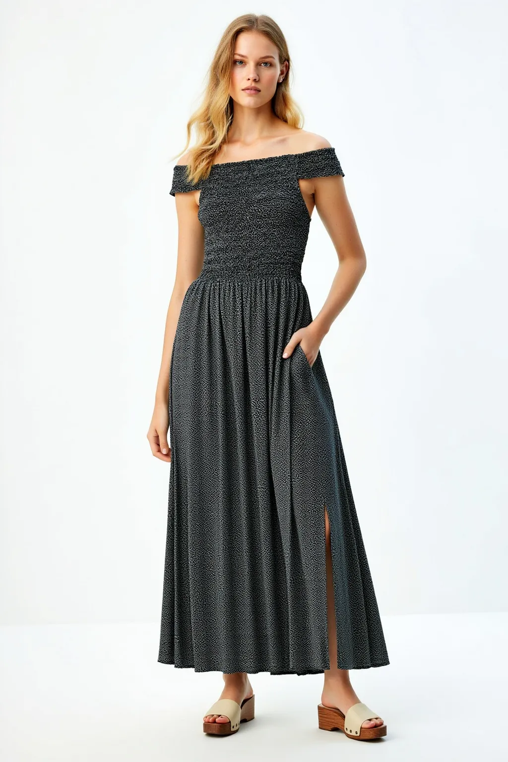 Empire Waist Dark Gray Dress