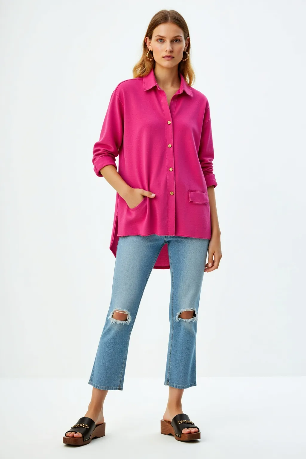 Flaming Long Oversize Shirt.