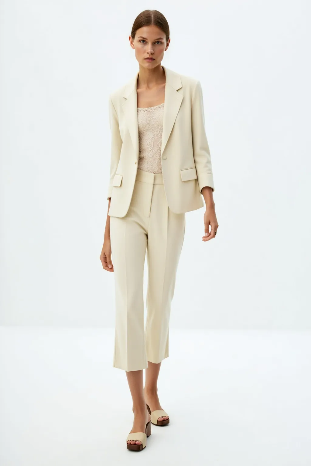 Cream Double Suit