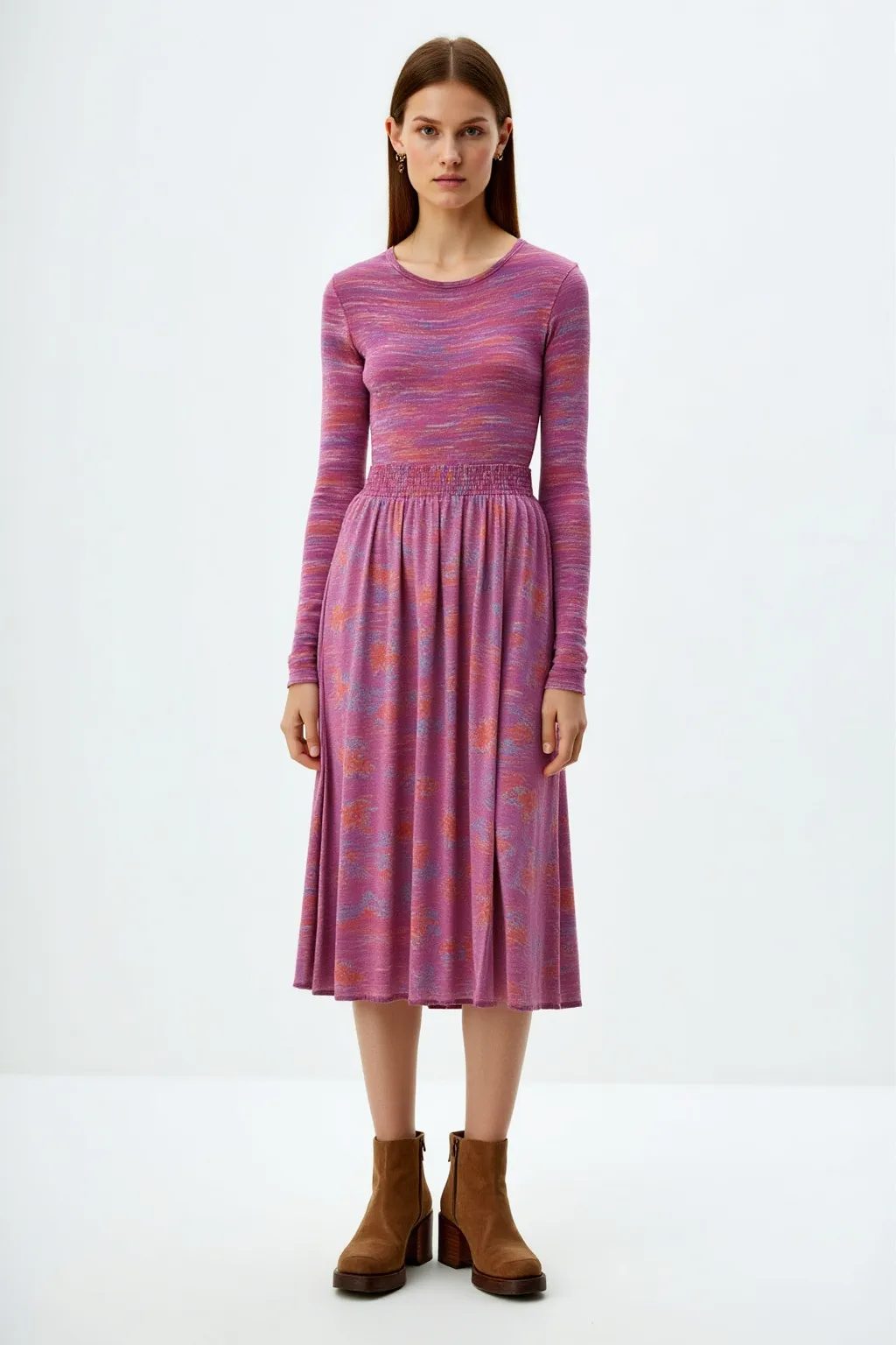 Lavender Long Dress with Slit