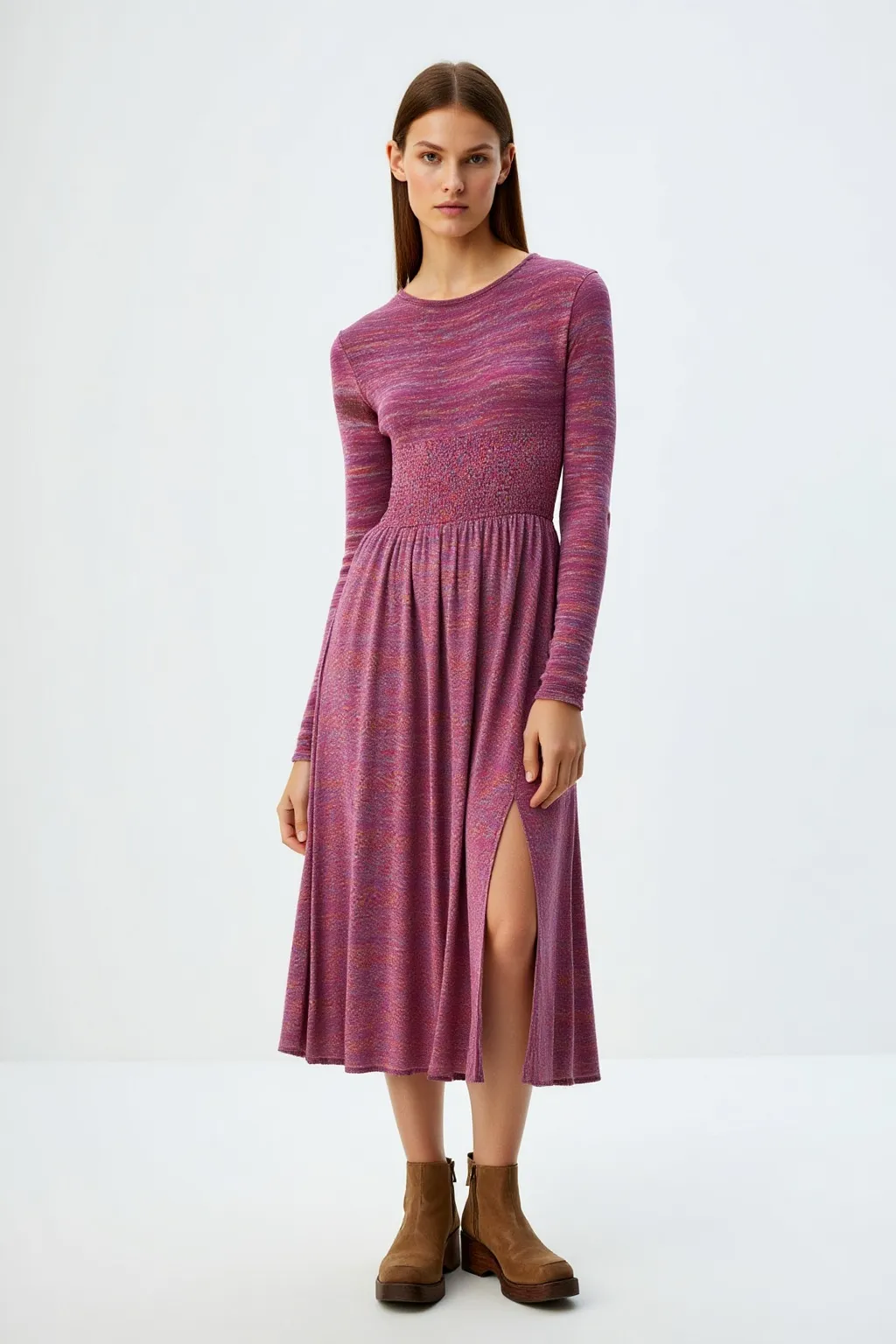 Lavender Long Dress with Slit