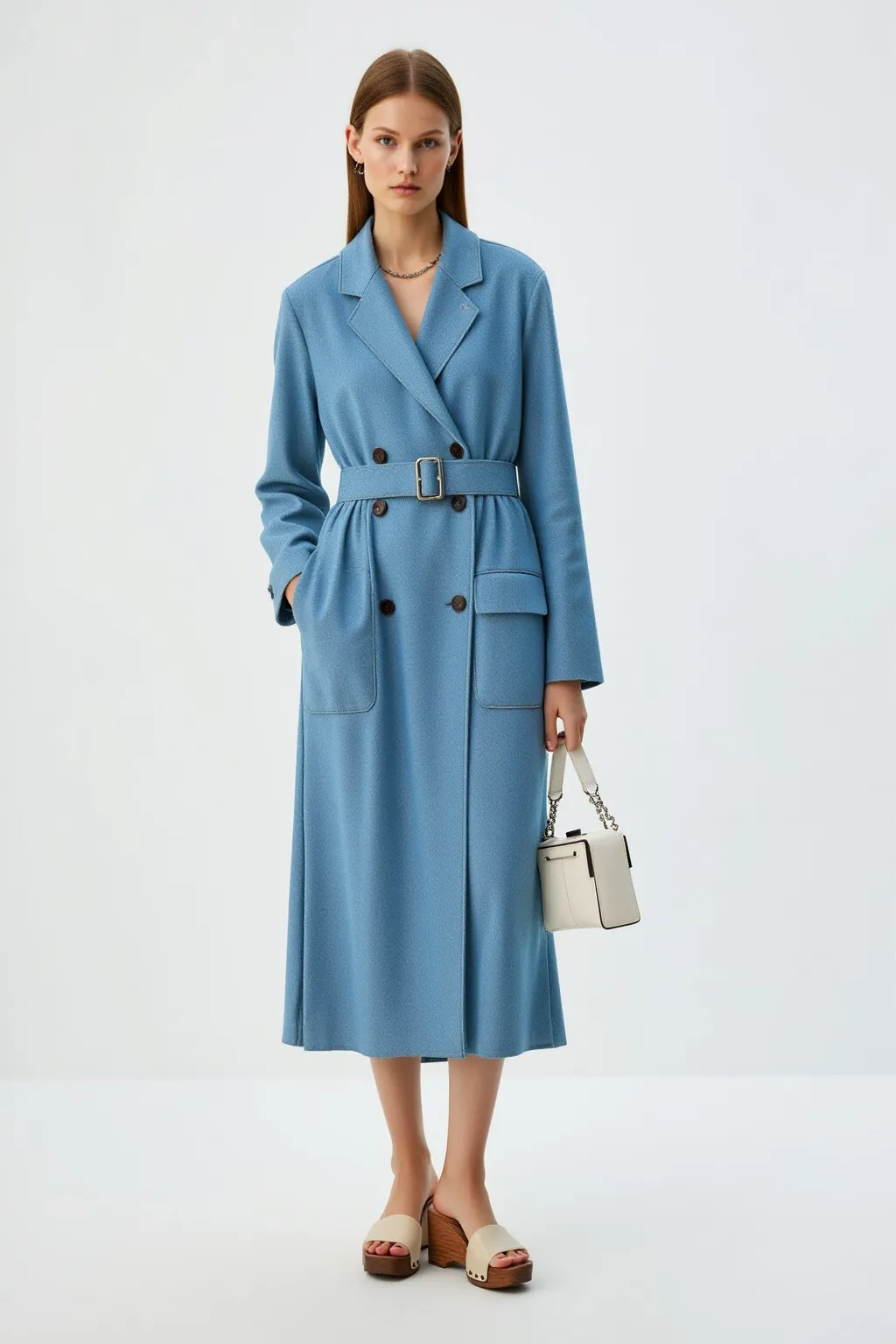 Sky Blue Long Coat