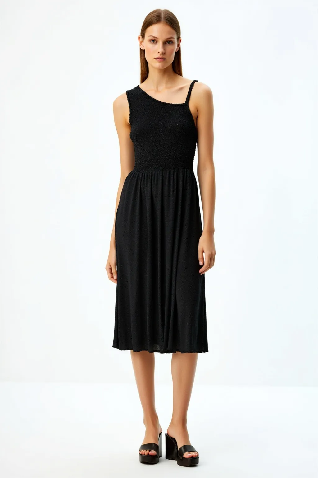 Black Orchid Asymmetrical Dress
