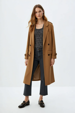 Long Brown Casual Coat
