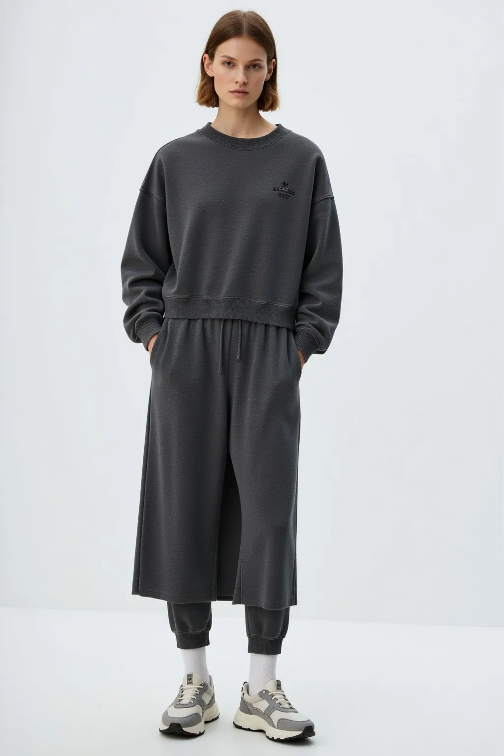 Shimmering Graphite Transformer Tracksuit